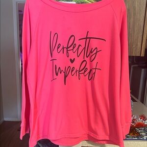 Vibrant Pink Long Sleeve Women's Top